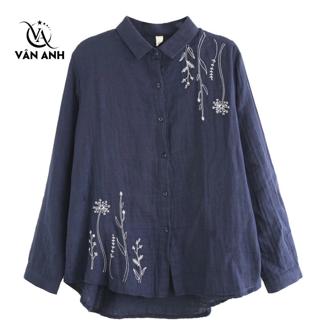 ÁO SƠ MI THÊU HOA VĂN CỔ ĐIỂN ÁO SƠ MI THÊU HOA VĂN CỔ ĐIỂN