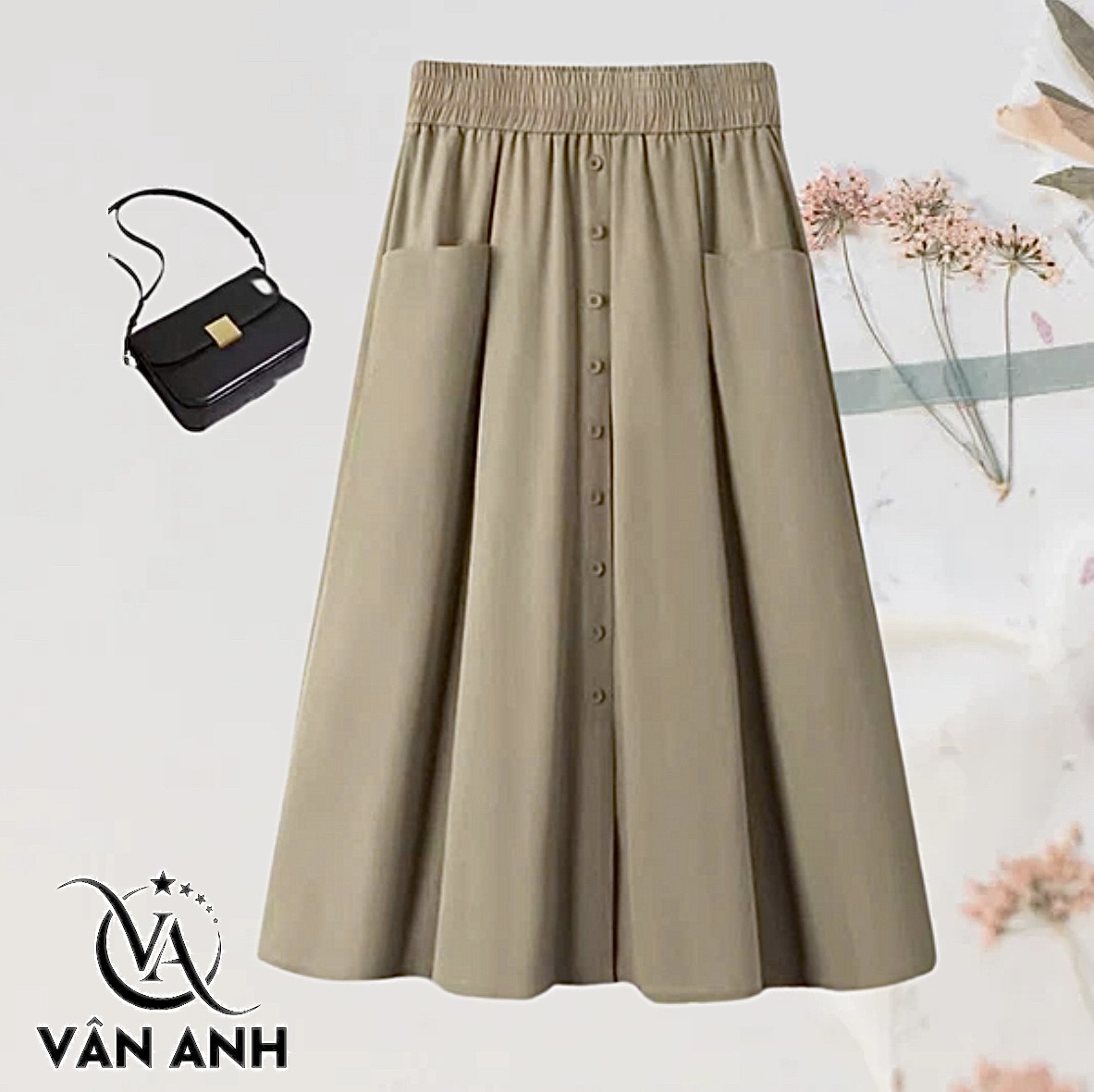 VÁY XÒE CÓ TÚI TRƯỚC VÁY XÒE CÓ TÚI TRƯỚC