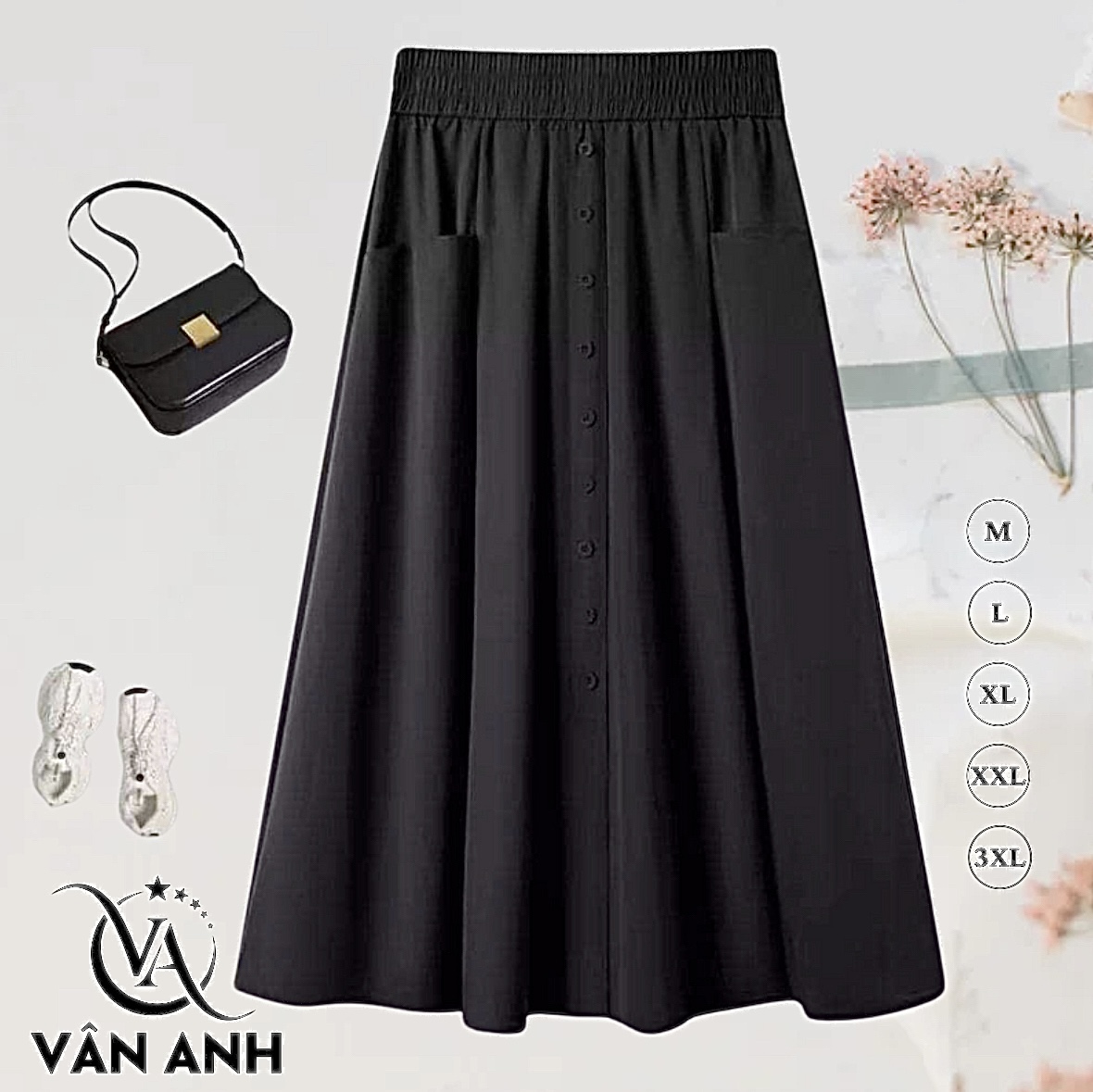 VÁY XÒE CÓ TÚI TRƯỚC VÁY XÒE CÓ TÚI TRƯỚC