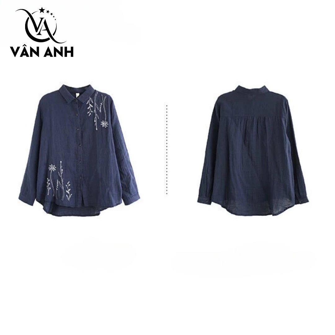 ÁO SƠ MI THÊU HOA VĂN CỔ ĐIỂN ÁO SƠ MI THÊU HOA VĂN CỔ ĐIỂN