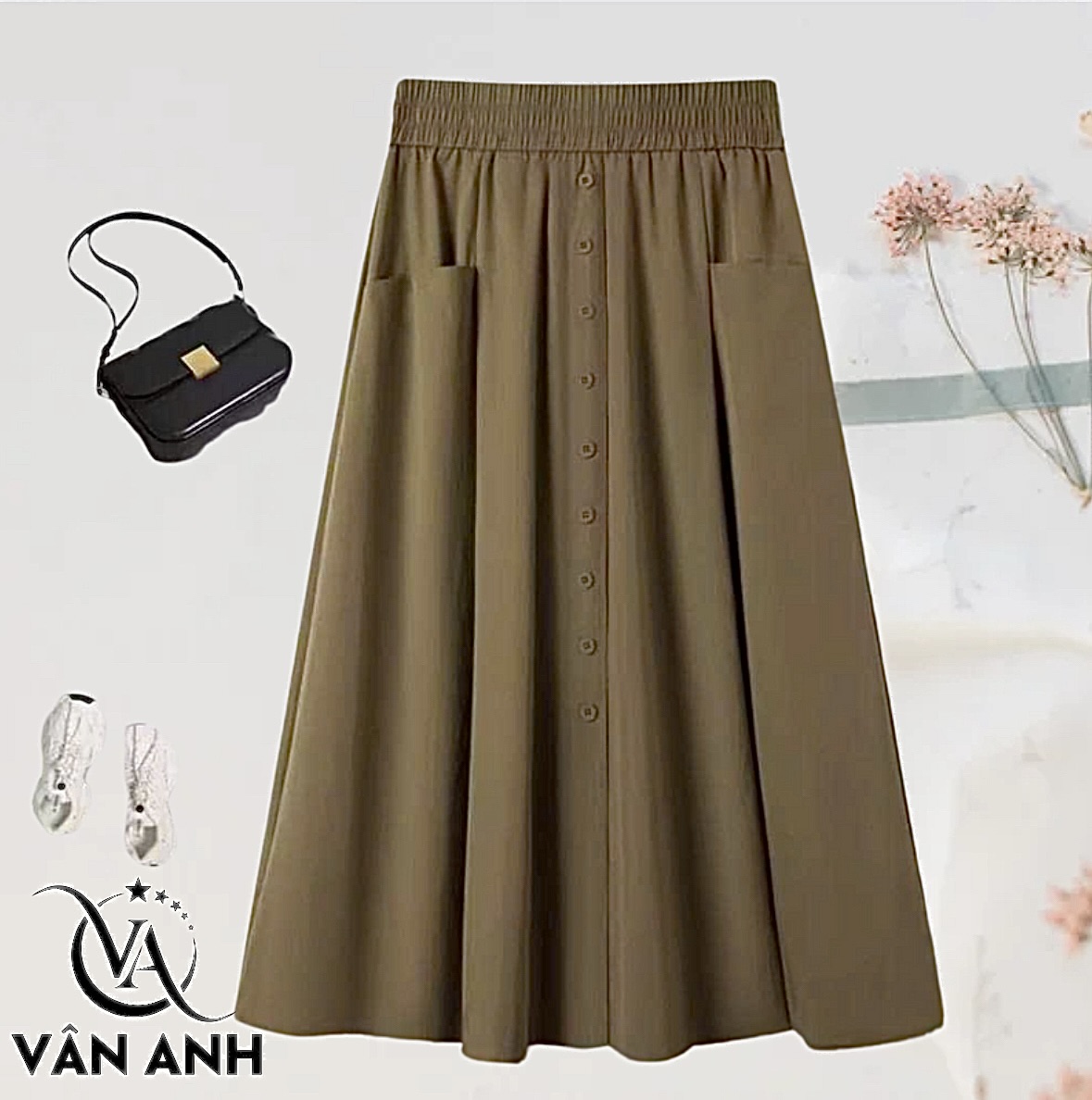 VÁY XÒE CÓ TÚI TRƯỚC VÁY XÒE CÓ TÚI TRƯỚC