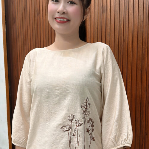 Áo Trung Niên Thêu Hoa